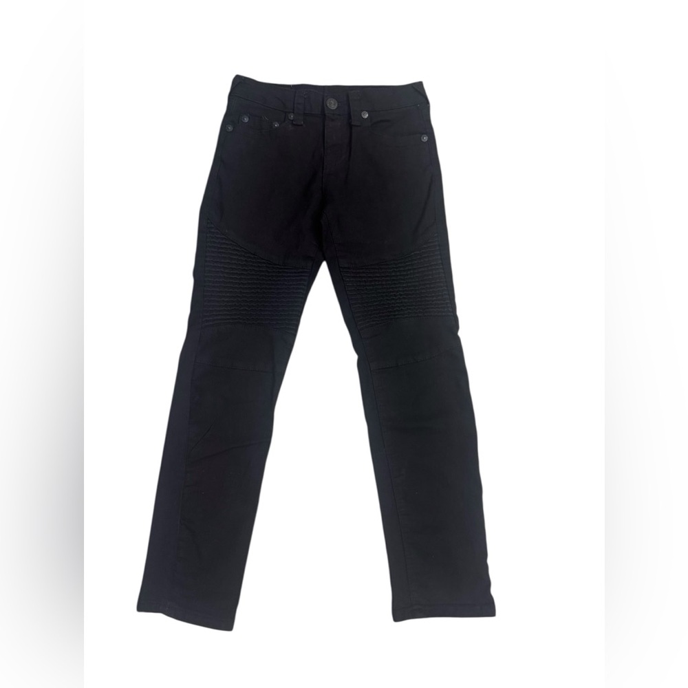 True Religion Geno Relaxed Slim Moto Jeans Black Size 10